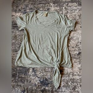 Matty M Ladies' V-Neck Side Tie Tee Medium